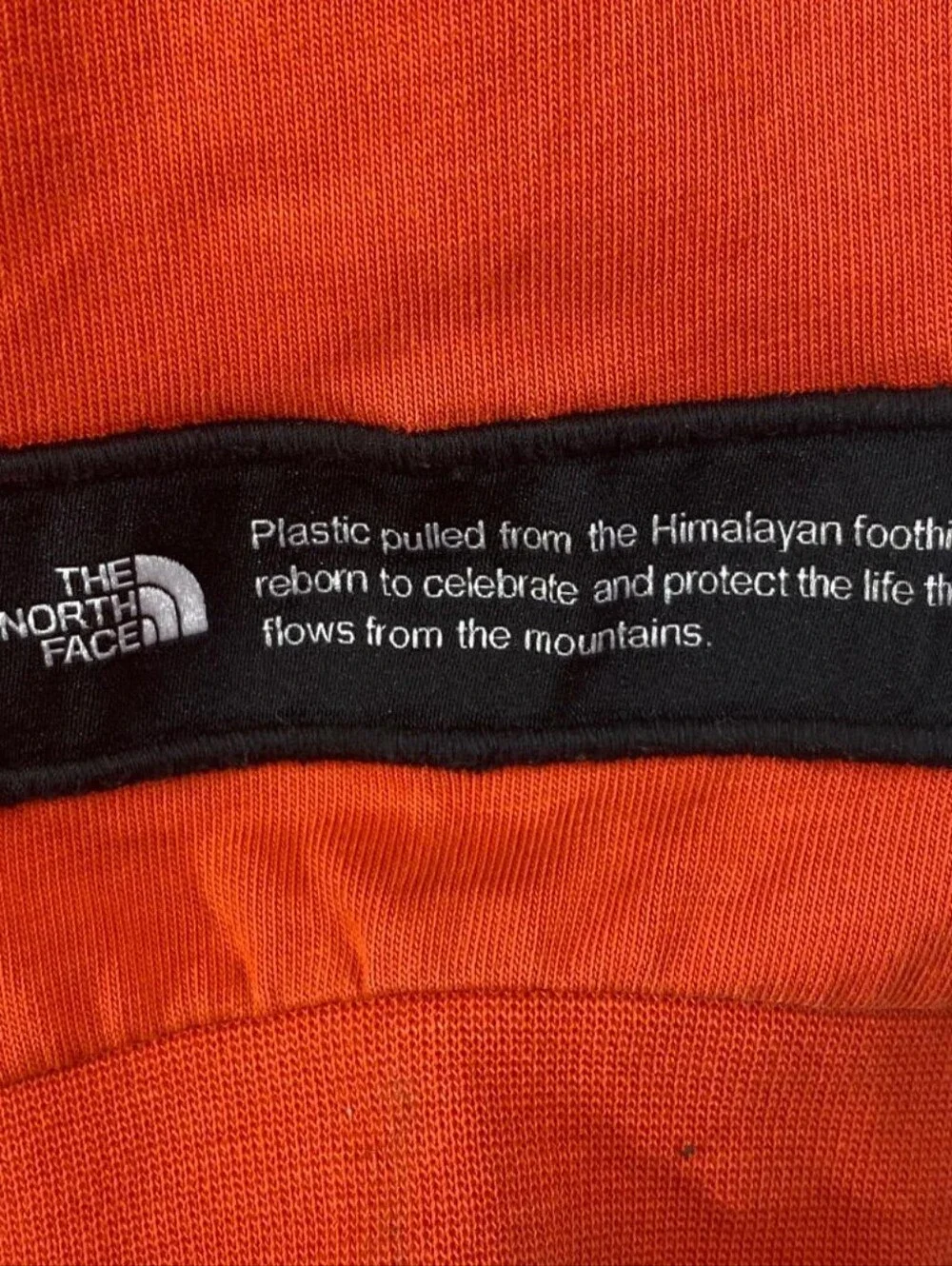 The North Face Lhotse Mountain Graphic Tee Orange Long Sleeve Men Size M